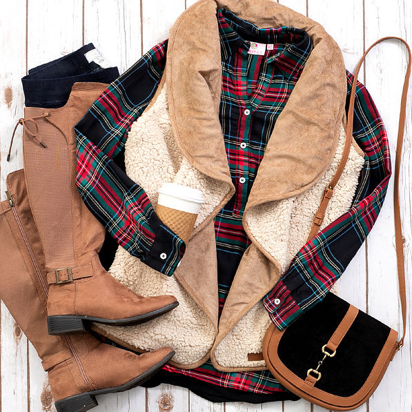 reversible sherpa vest ootd