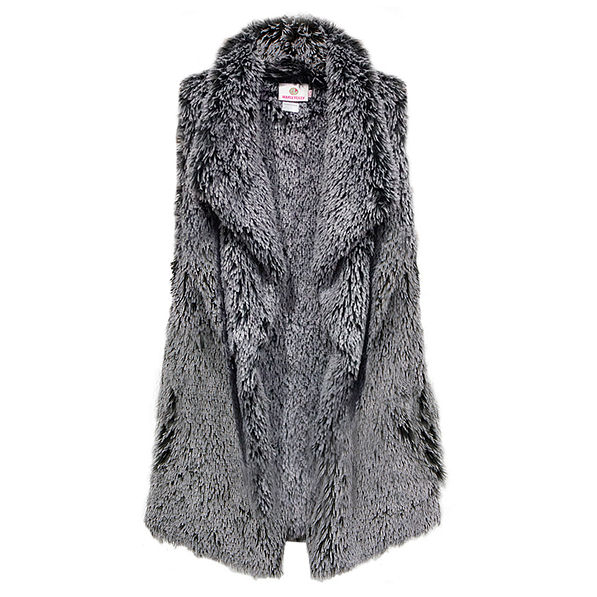 black fur vest