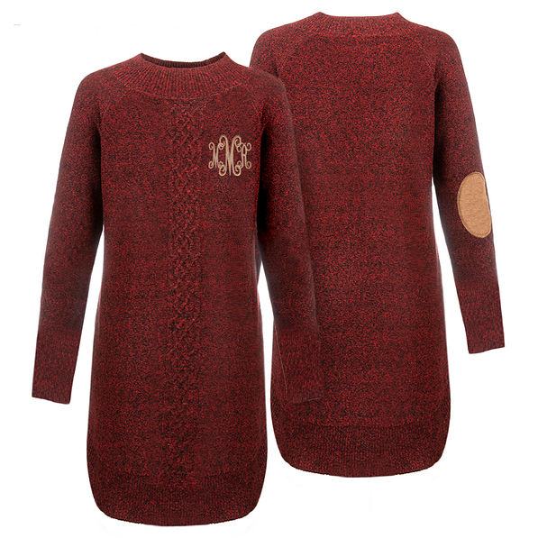 monogrammed sweater dress