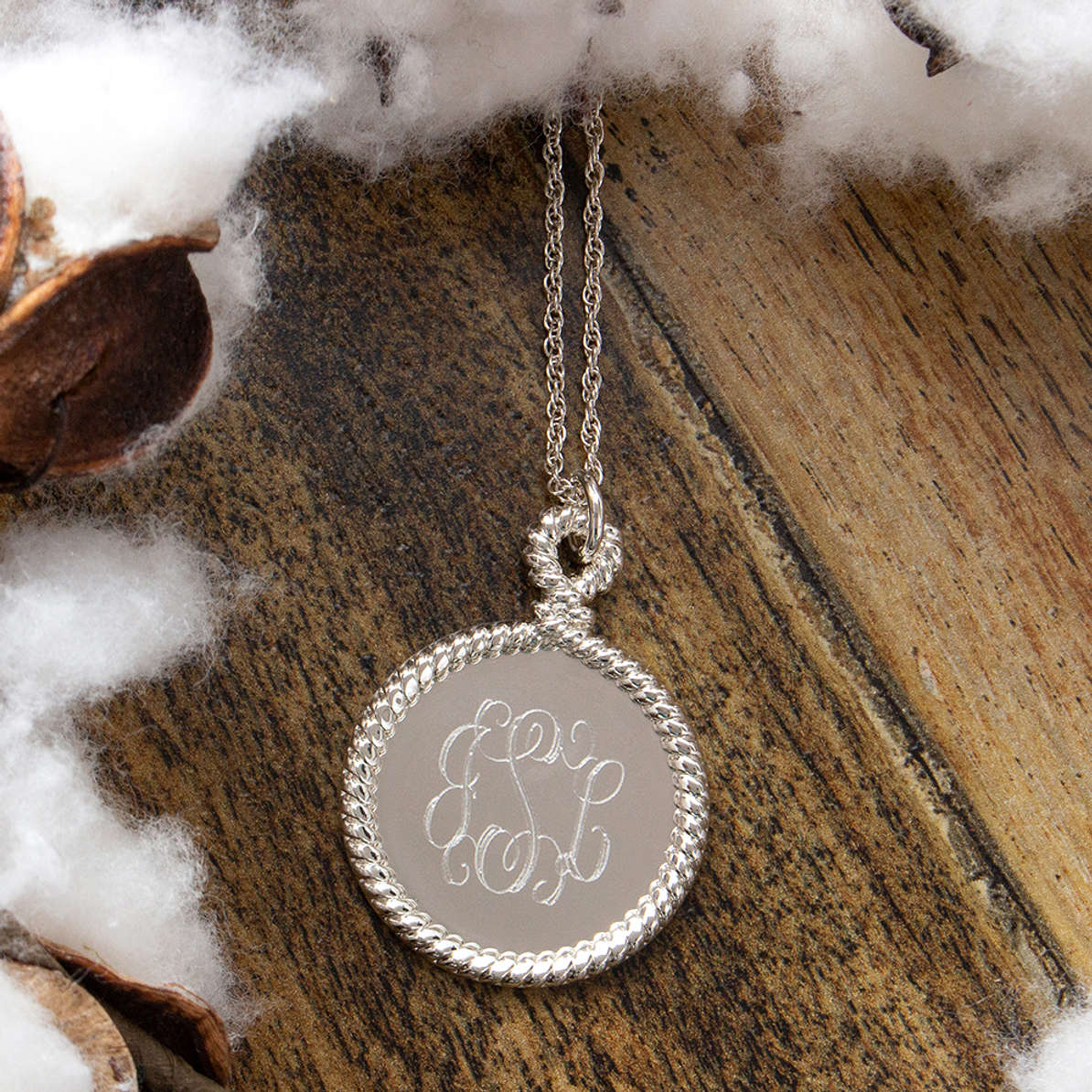 Nautical Rope Monogrammed Necklace - Marleylilly