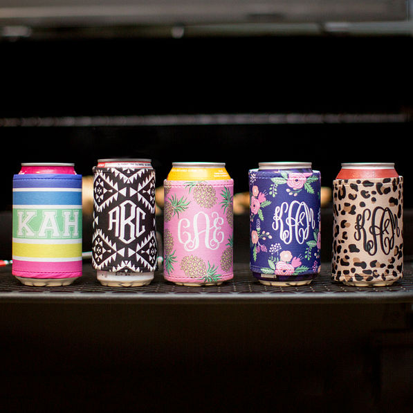 monogrammed koolies in various patterns