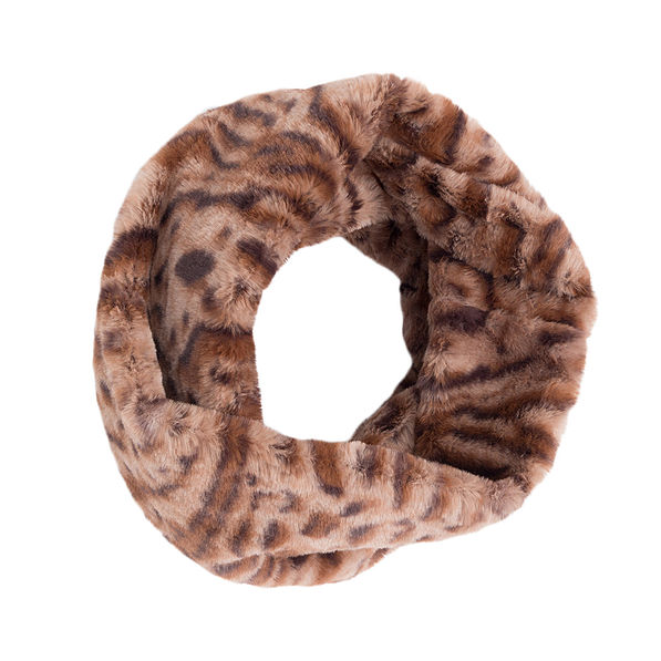 furry leopard infinity scarf