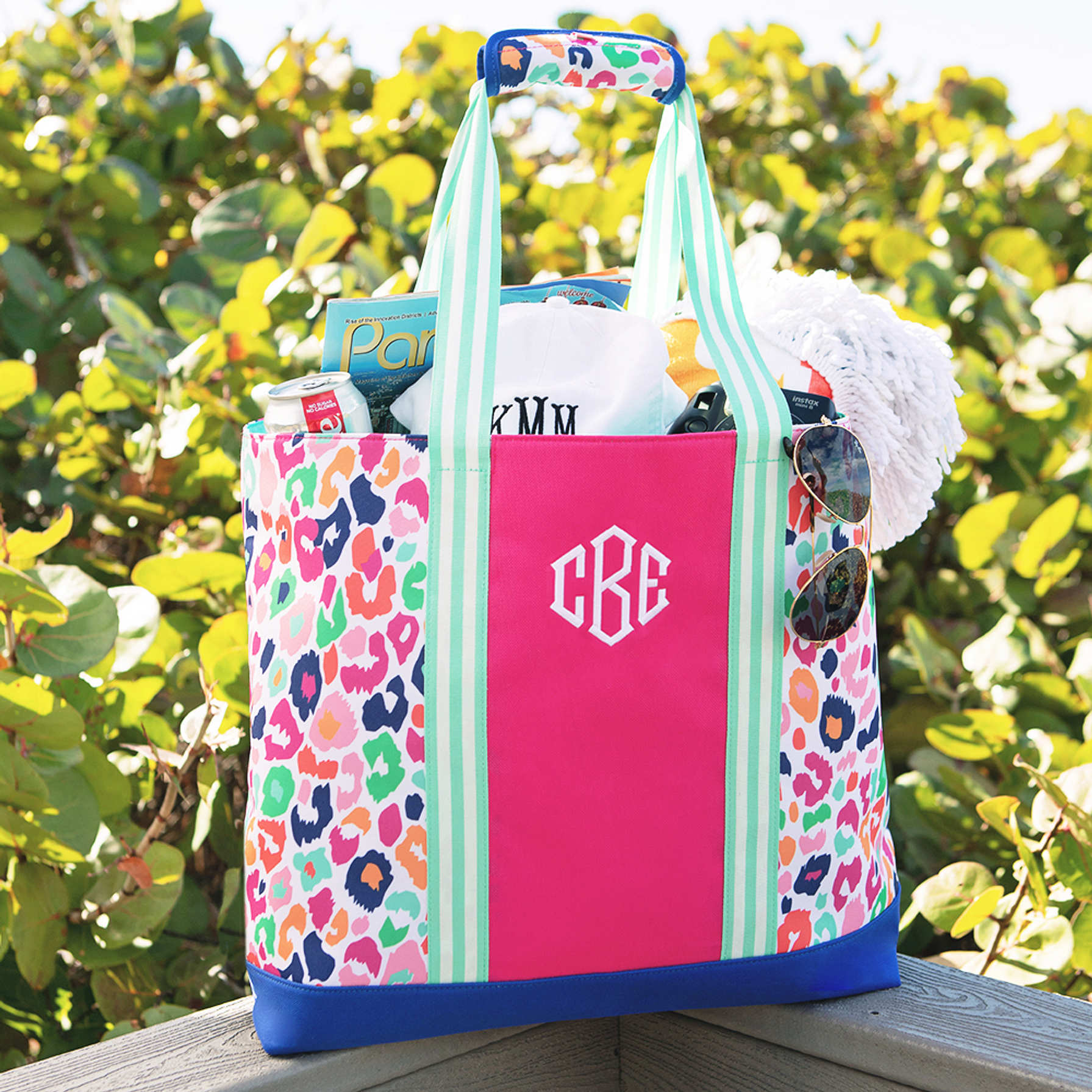 Monogrammed Mega Beach Bag - Marleylilly