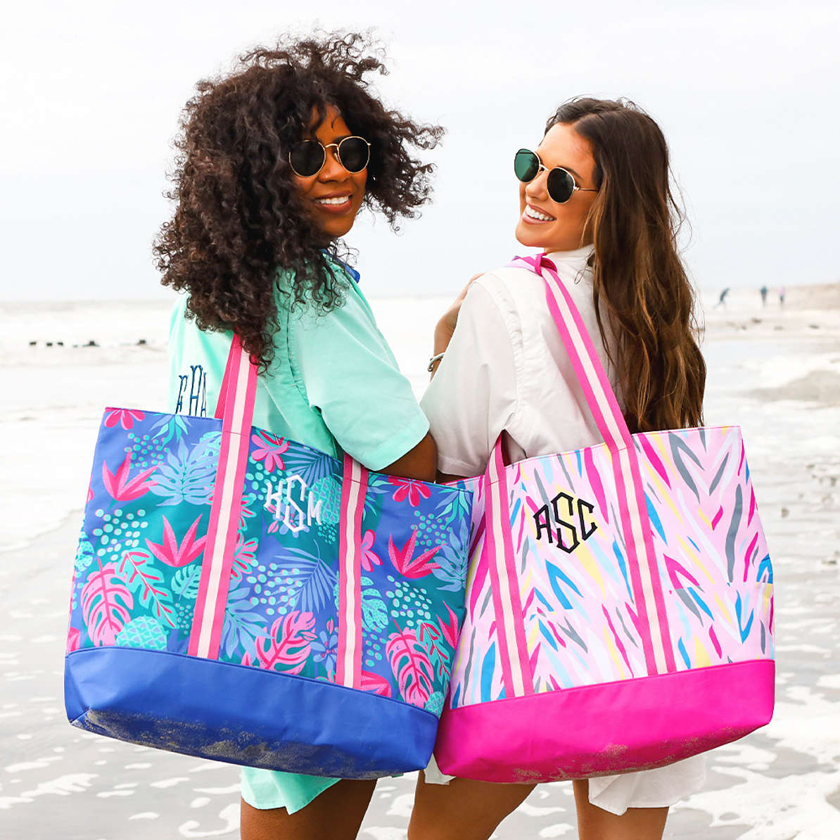 Monogrammed Mega Beach Bag - Marleylilly