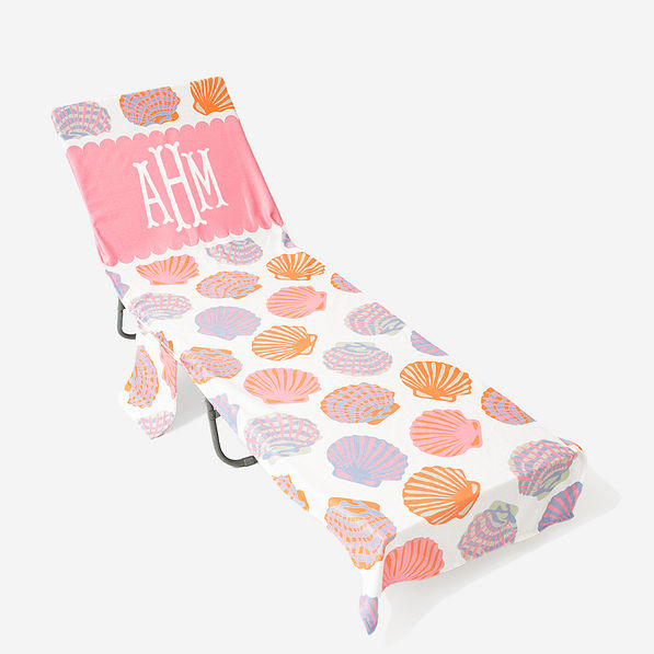 Monogrammed Chair Cover in Sweet Shells