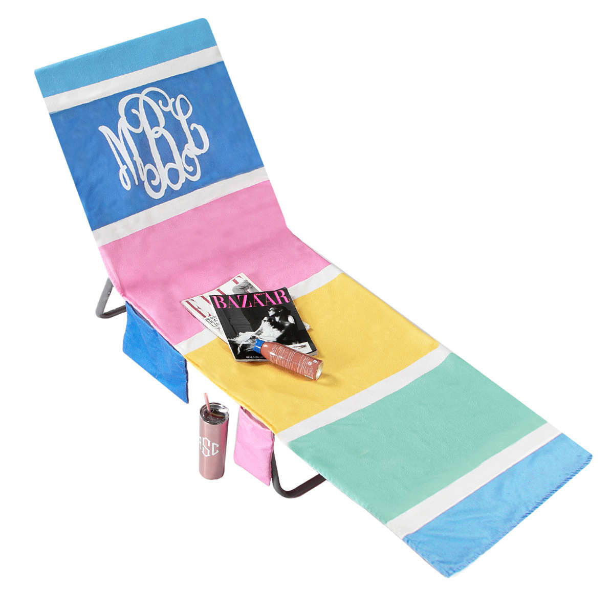 Monogrammed Lounge & Beach Chair Cover Marleylilly