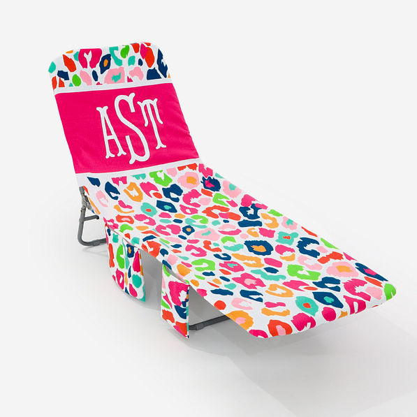 Monogrammed Lounge & Beach Chair Cover Marleylilly