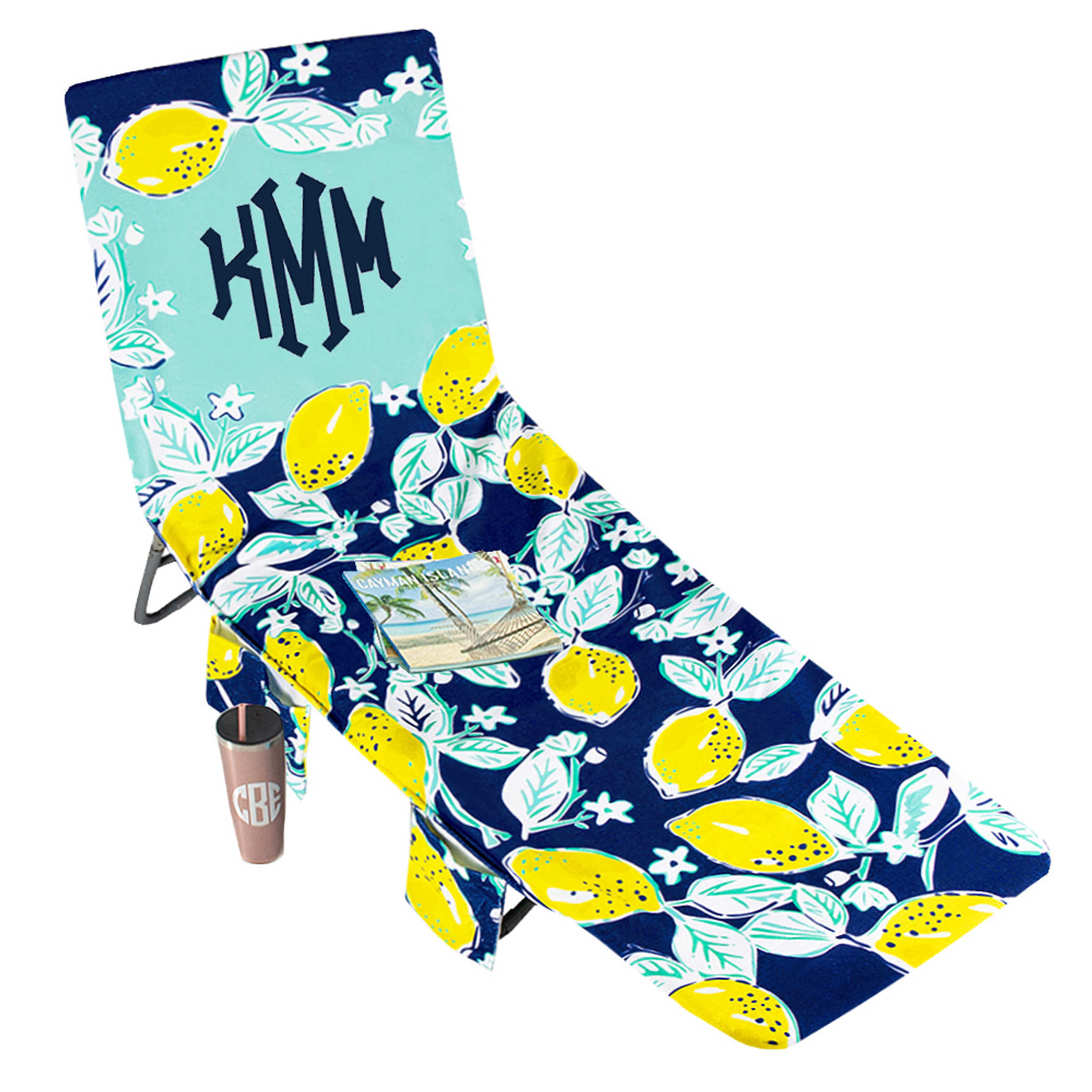 Monogrammed Lounge & Beach Chair Cover Marleylilly