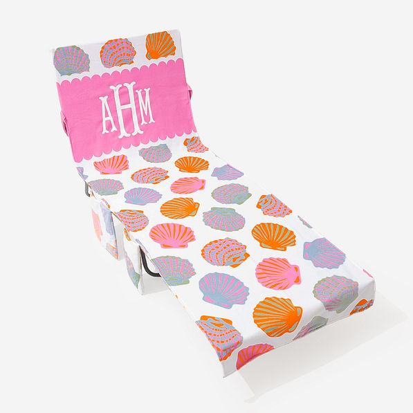 Monogrammed Chair Cover in Sweet Shells