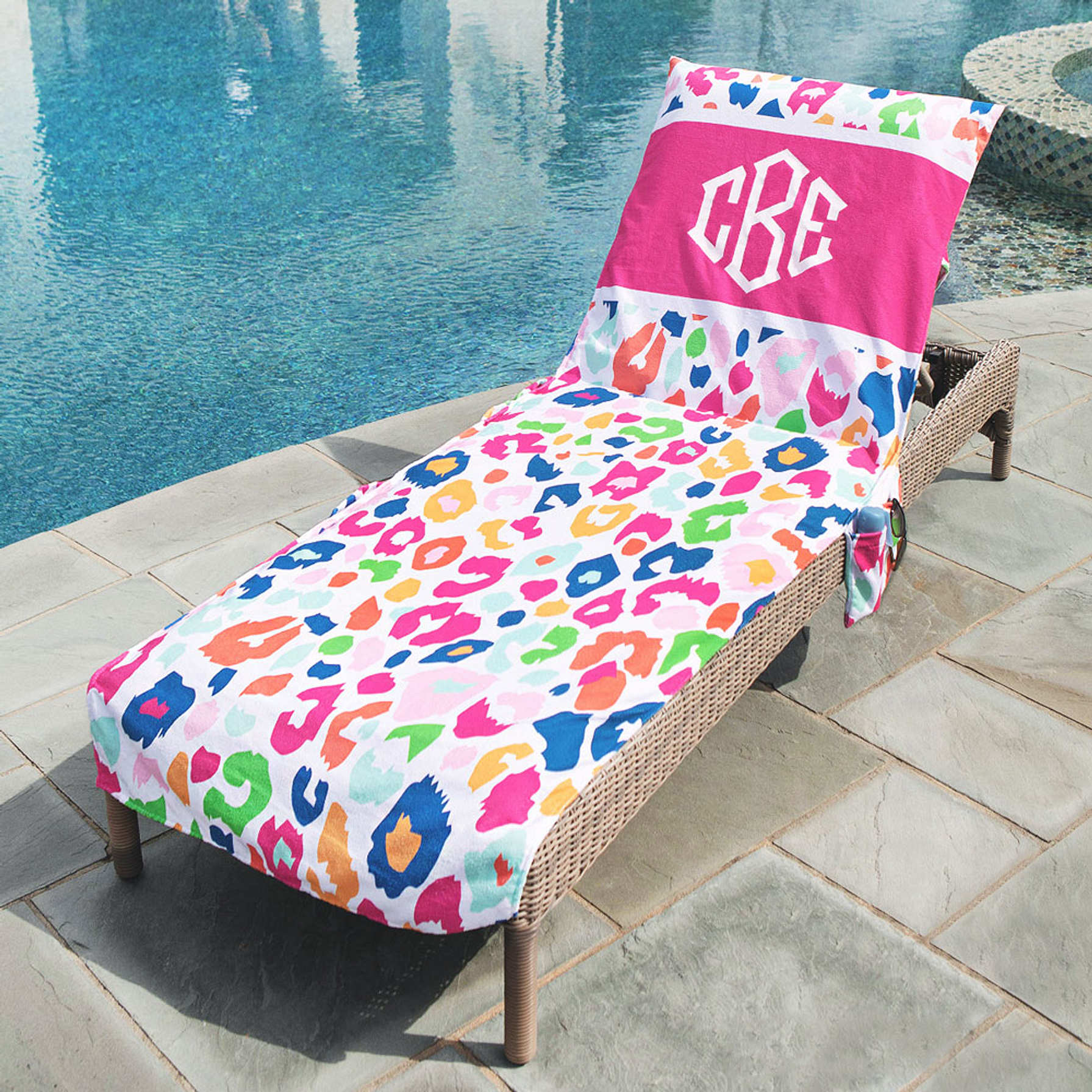 Personalized beach chair covers