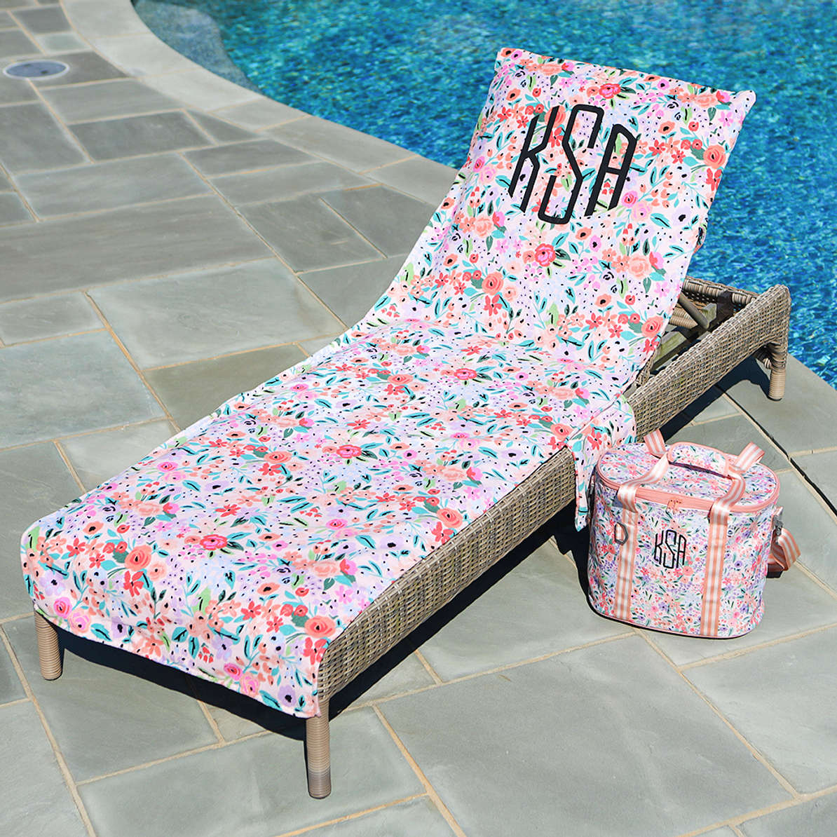 Monogrammed Lounge & Beach Chair Cover - Marleylilly