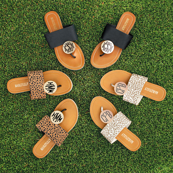 monogram sandals