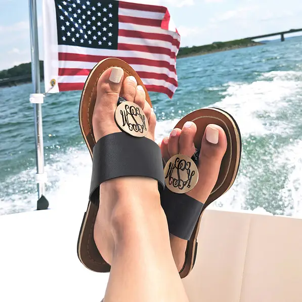Monogrammed Sandals