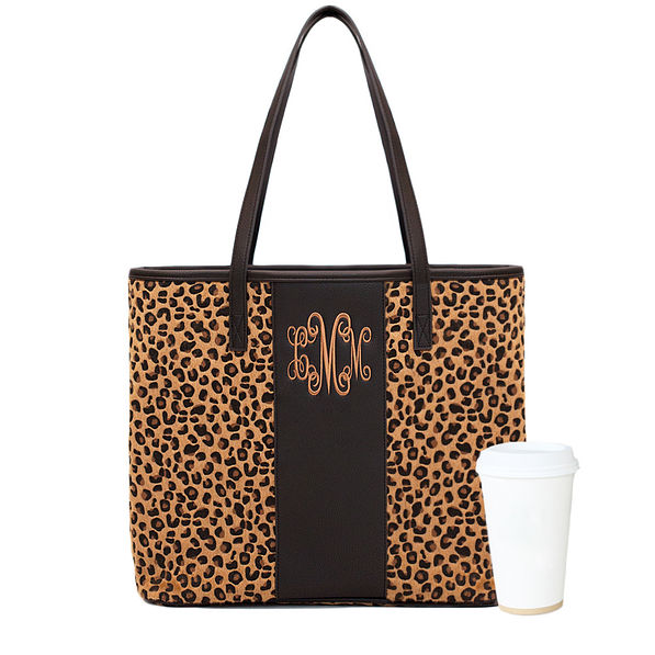 fall monogrammed leopard tote bag fall monogrammed leopard tote bag