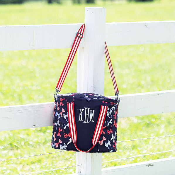 americana bows cooler on fence post
