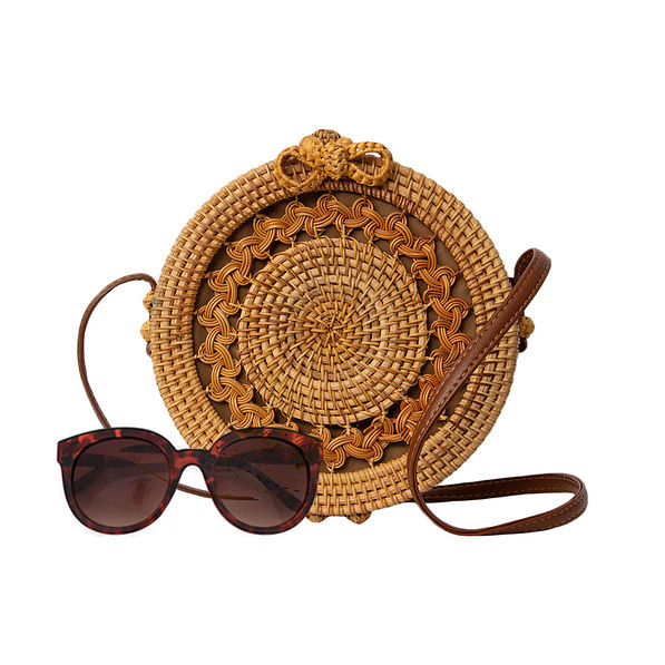 hard round shoulder bag