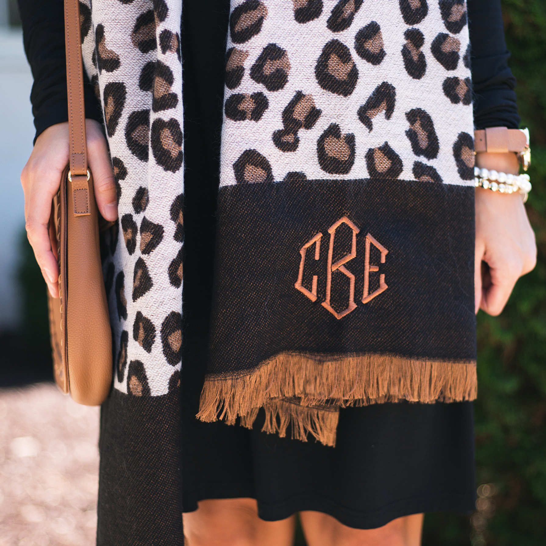 Personalized Leopard Print Scarf - Marleylilly