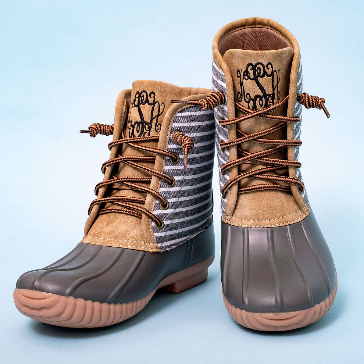 duck boots gray