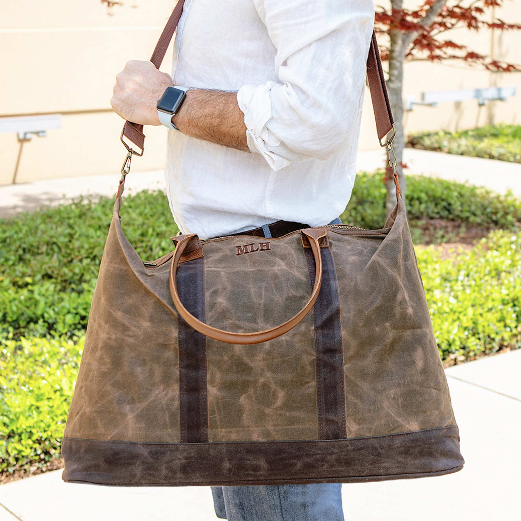 waxed canvas weekender