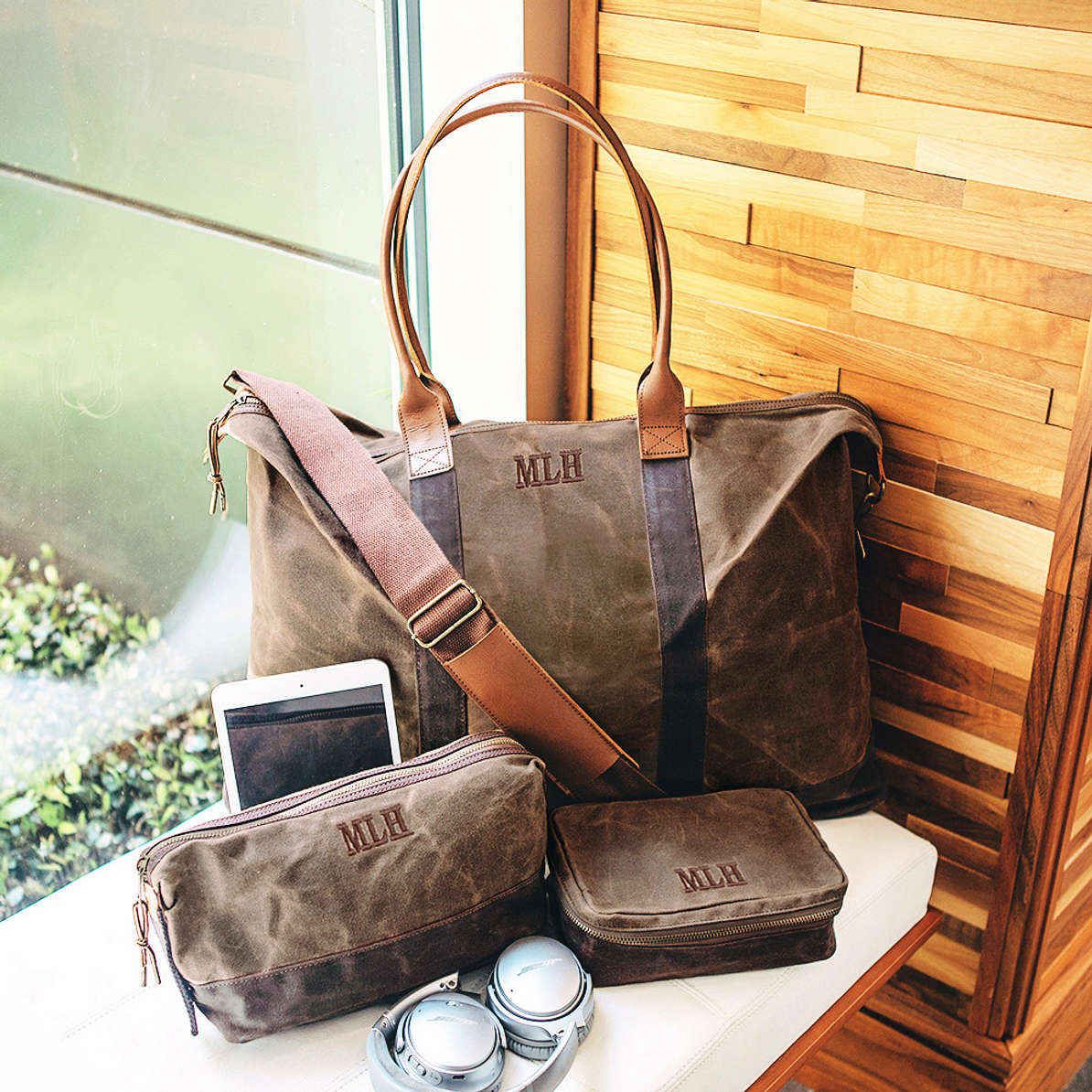 waxed canvas weekender