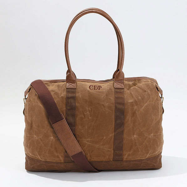 Waxed weekender online bag