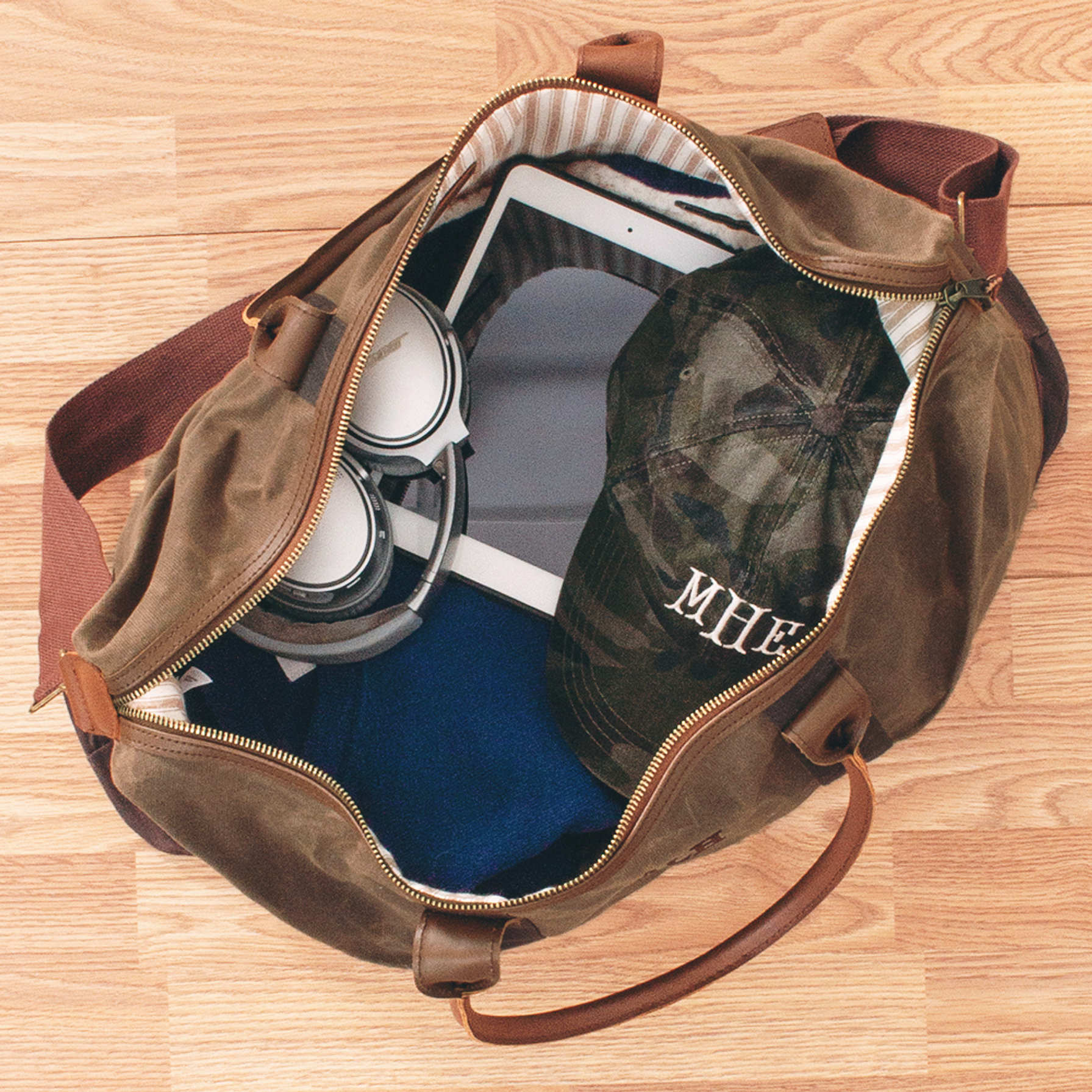 waxed canvas weekender