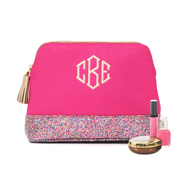 monogrammed cosmetic bag