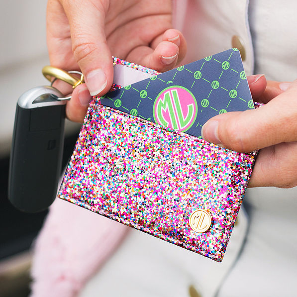marleylilly gift cards in slots of confetti card case