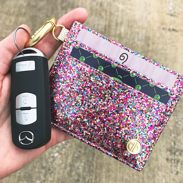 Colorful Glitter Card Case - Marleylilly