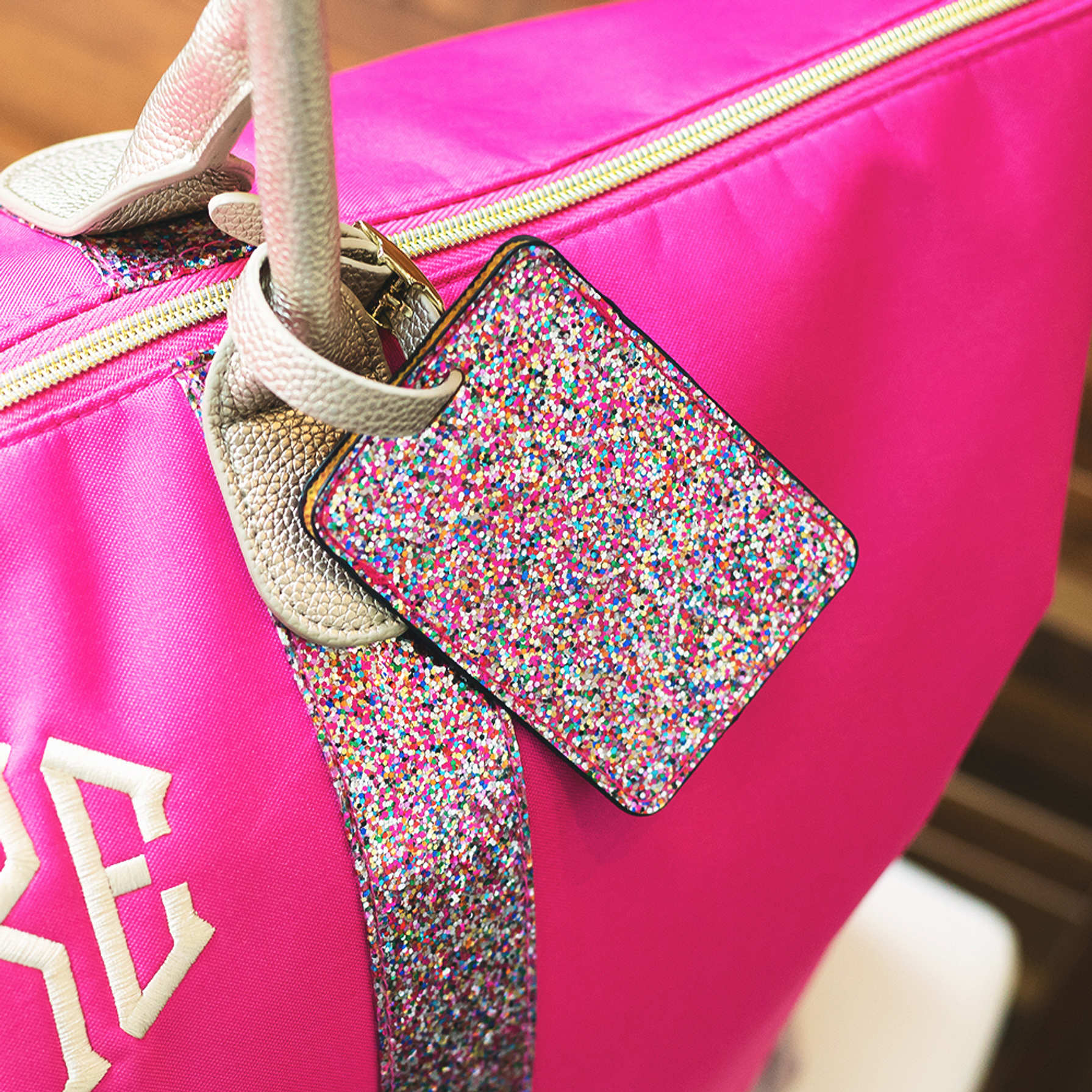 Glitter Travel Tag