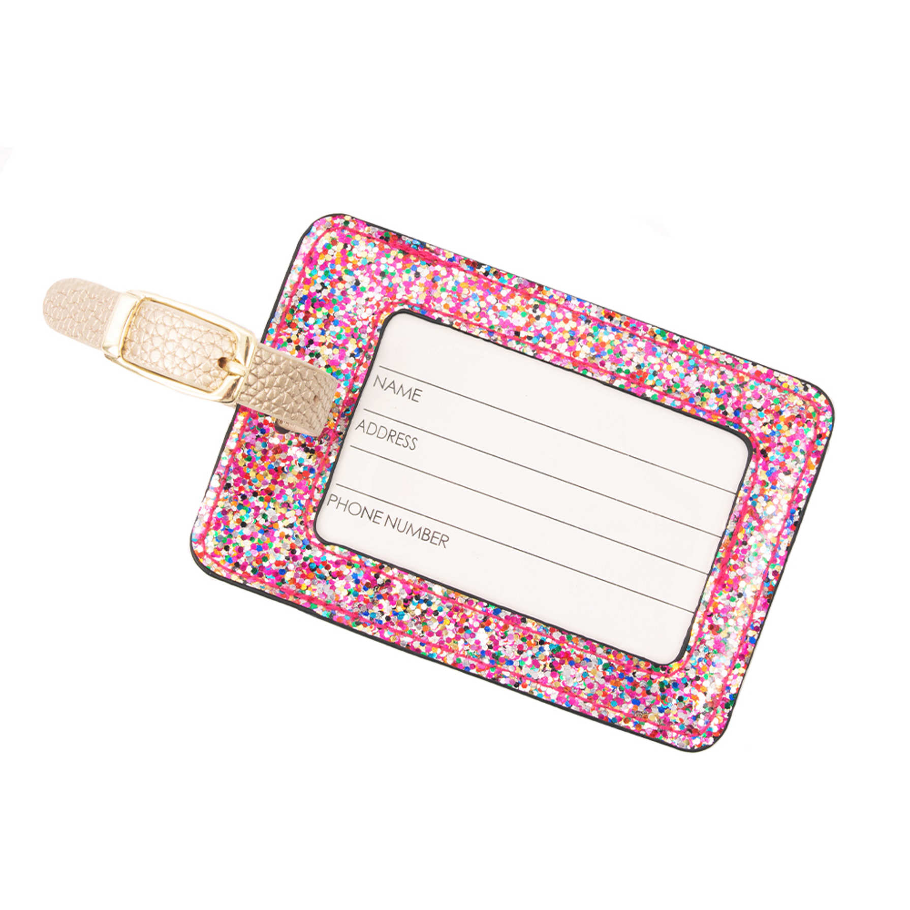 Glitter Travel Tag