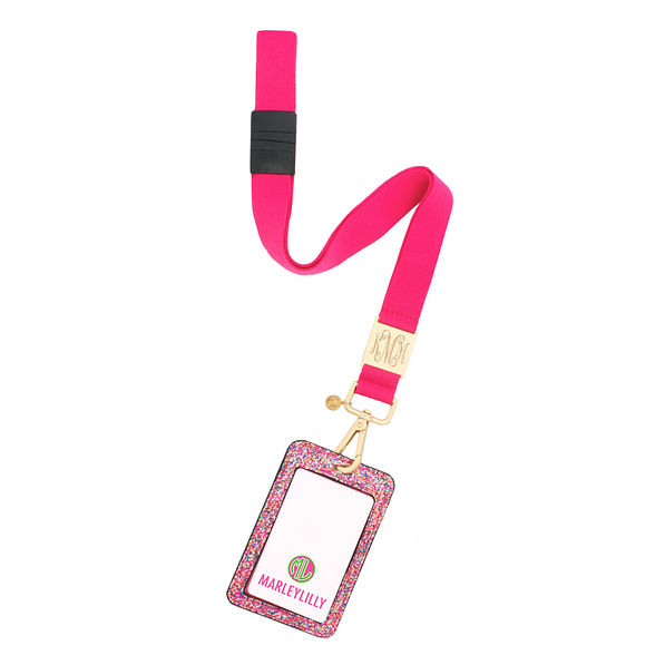monogrammed confetti breakaway lanyard monogrammed confetti breakaway lanyard