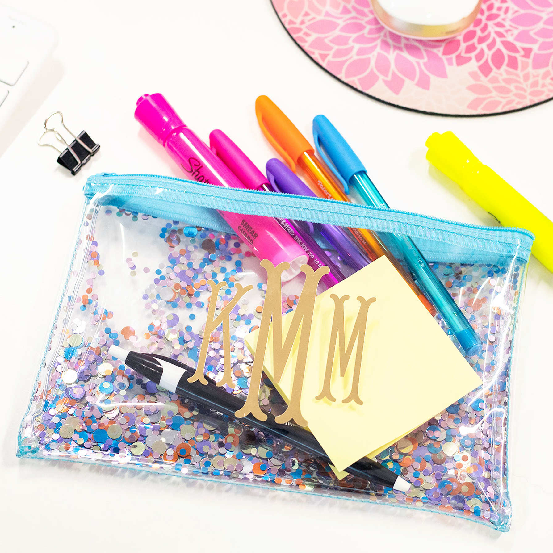 Personalized Glitter Pouch