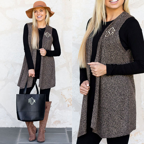 monogrammed handkerchief vest outfit