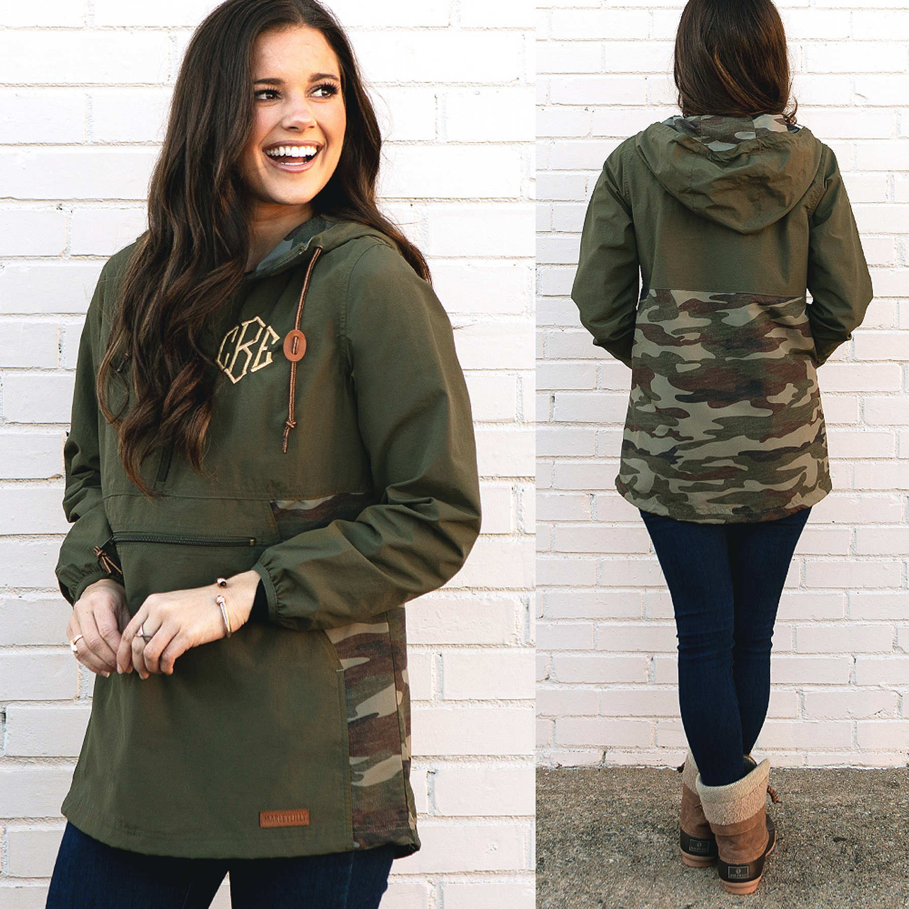 Monogrammed Pullover Rain Jacket Marleylilly