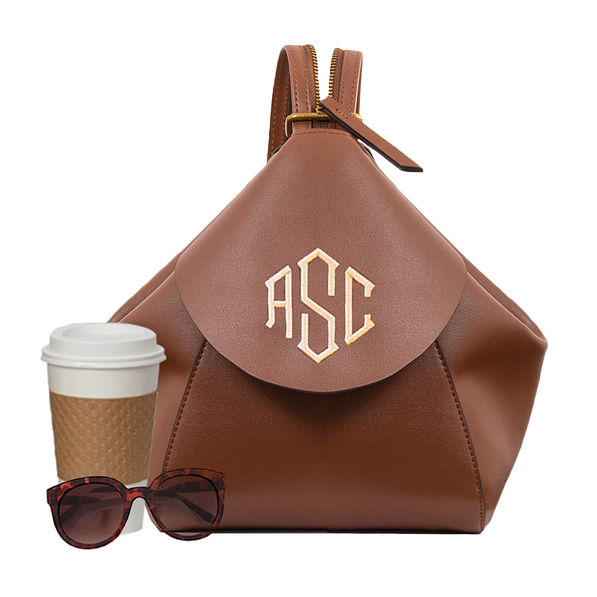 monogrammed convertible backpack and purse