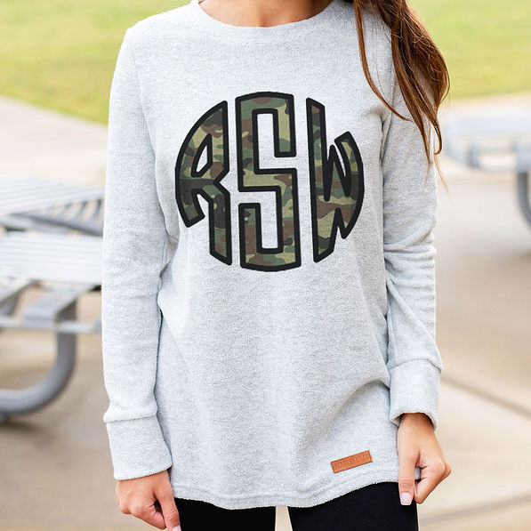 camo terry pullover sweatshirt