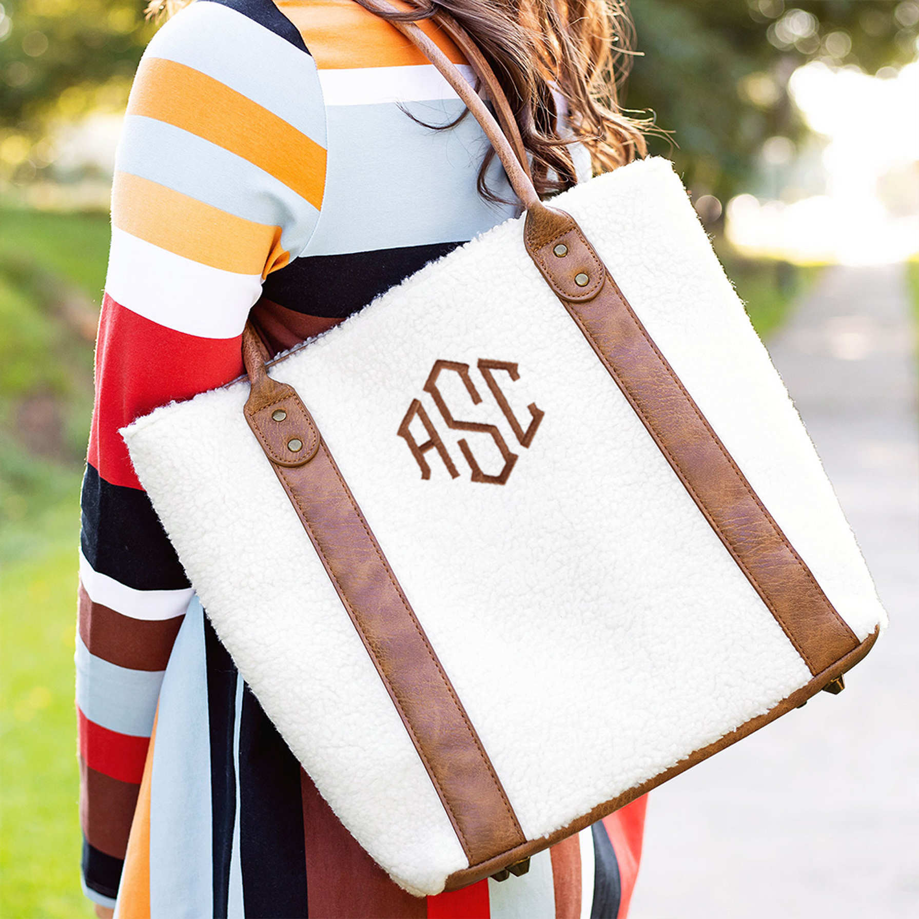 Sherpa Tote Bag in Ivory - Marleylilly