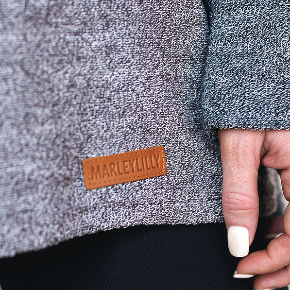 terry fabric with marleylilly branding