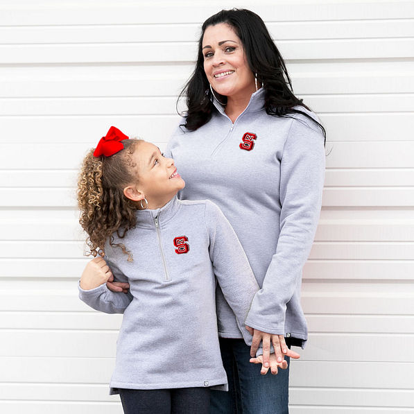 mom and me nc state grey pullovers