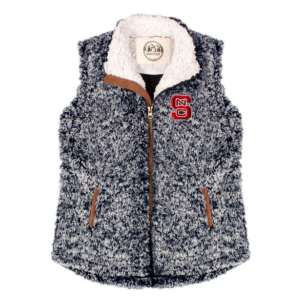 nc state kids heathered sherpa vest