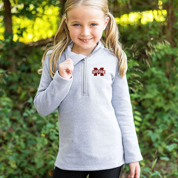 mississippi state kids grey pullover sweatshirt