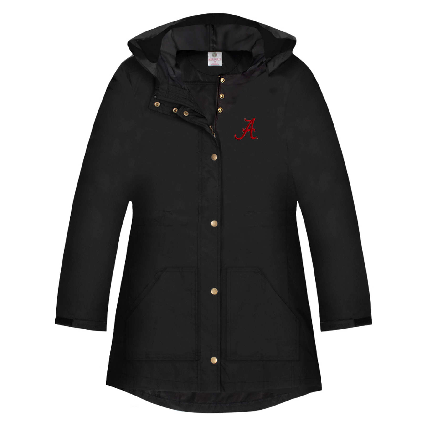 Alabama Black Rain Jacket with Team Logo — Marleylilly