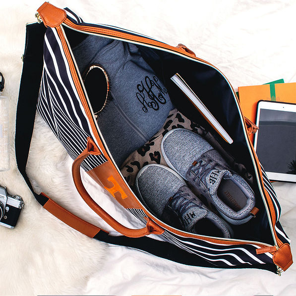 inside of tennessee weekender bag