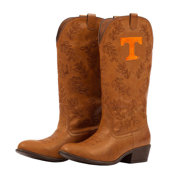 Tennessee Volunteers Cowboy Boots in Brown Marleylilly