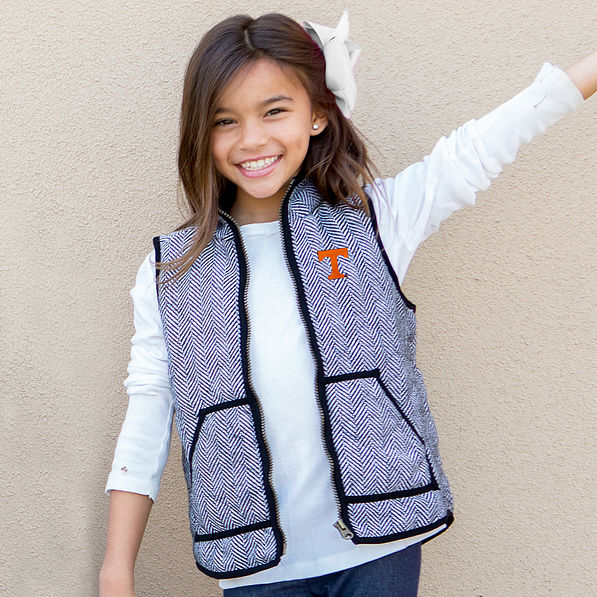 girls tennessee herringbone vest