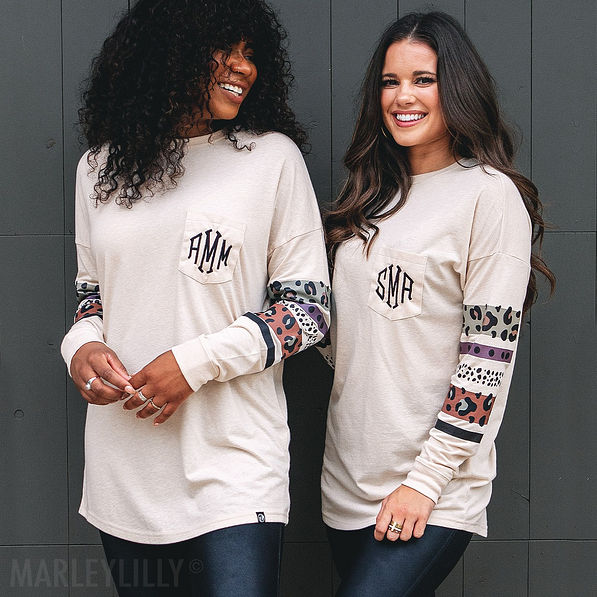 Monogrammed Long-Sleeve Shirt — Marleylilly