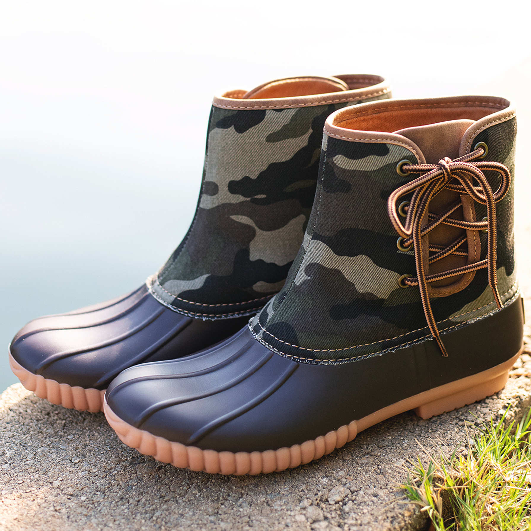 Comfy Camo Pull On Duck Boots