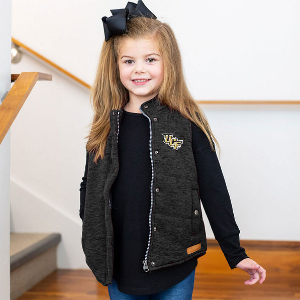 youth girls black ucf vest