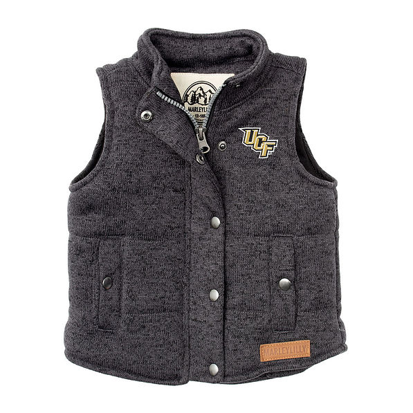 ucf kids heathered quilted vest